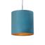 Lampa-wisząca-z-abażurem-z-niebieskiego-weluru-ze-złotem-40-cm---Combi