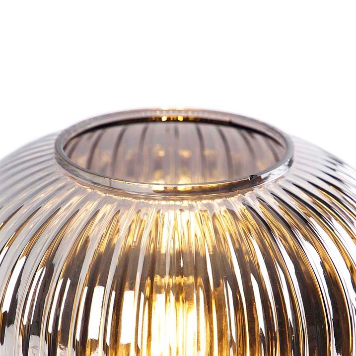 Art Deco stalo lempa juoda su dūminiu stiklu - Karel