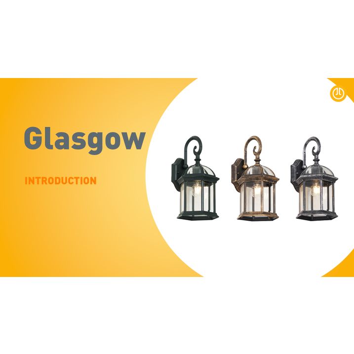 Klasična spoljna zidna lampa antikno zlatna IP44 - Glasgow