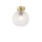 Art Deco plafonska lampa mesing sa prozirnim staklom - Sphere