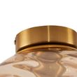 Design-Deckenleuchte-Messing-mit-Amber-verlaufenem-Glas---Pillon
