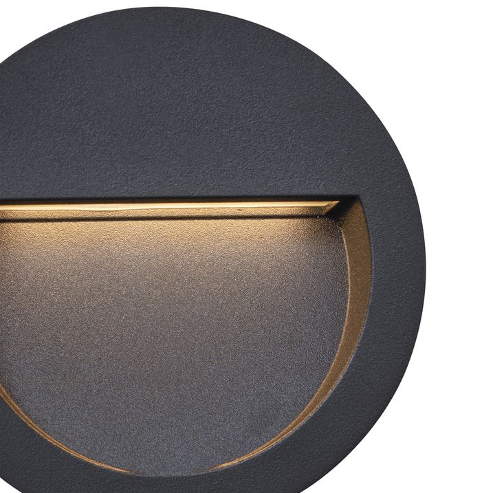 Set de 6 Aplice Moderne Incastrabile Negre cu LED IP65 - Gem