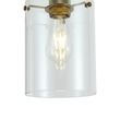 Lampada-a-sospensione-di-design-bronzo-con-vetro-trasparente---Domo