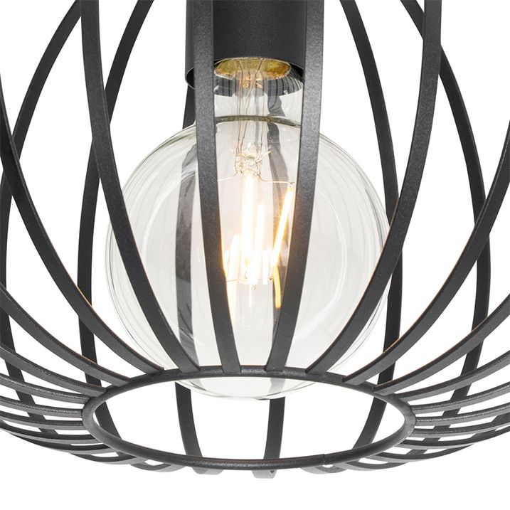 Smart Ceiling Lamp Black 30 cm Incl. Wifi G95 - Johanna