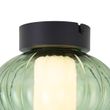 Dizajnerska-plafonska-lampa-crna-18-cm-sa-zelenim-staklom-uključujući-LED-sa-3-nivoa-zatamnjenja---Margherite