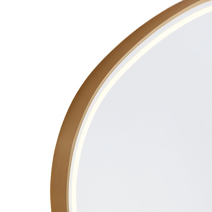 Bathroom Mirror Gold Incl. LED with Touch Dimmer Oval - Miral