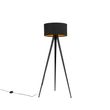 Vloerlamp-zwart-met-kap-zwart-en-gouden-binnenkant---Ilse