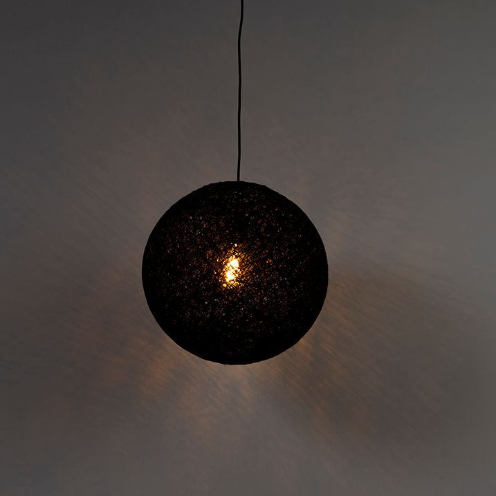 Dizajnerska viseča svetilka črna sfera 45cm - Corda