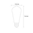 Set-mit-5-Smart-E27-Dimmbare-LED-Glühbirnen-ST64-Klar-RGBW-4W-250lm-2700K