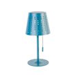 Candeeiro-de-Mesa-de-Exterior-Azul-Incl.-LED-Recarregável-e-Solar---Ferre