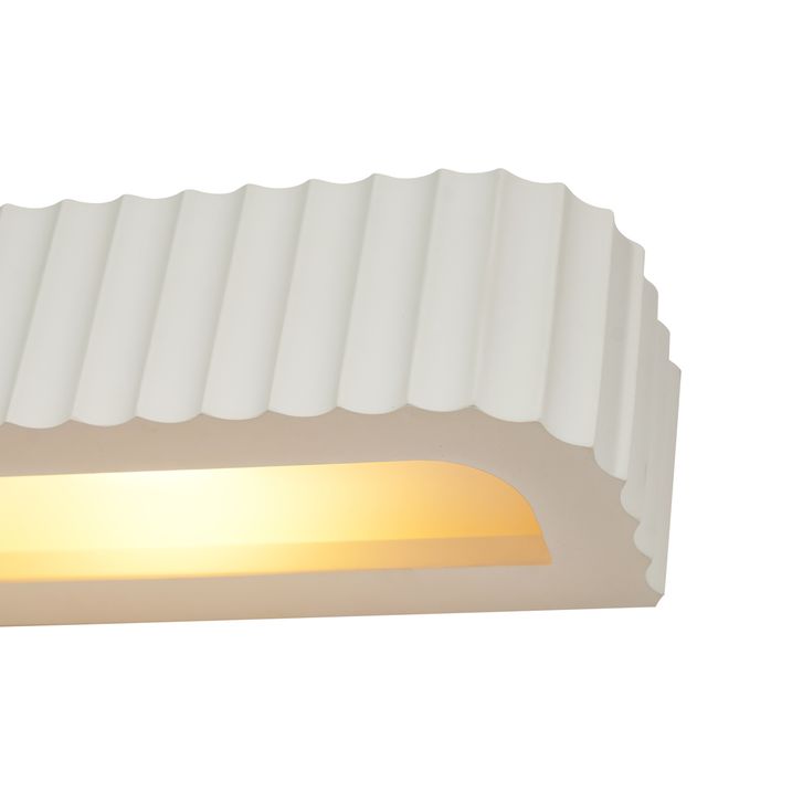 Skandinavska zidna lampa bež pravougaona 2-svetla - Plaster