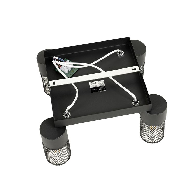 Industrial Ceiling Spot Black 4-Light Adjustable - Jim