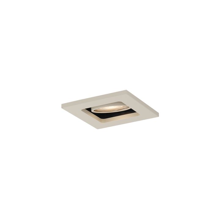 Moderno ugradno reflektorsko svjetlo bež GU10 50 mm okretno i nagibno - Qure