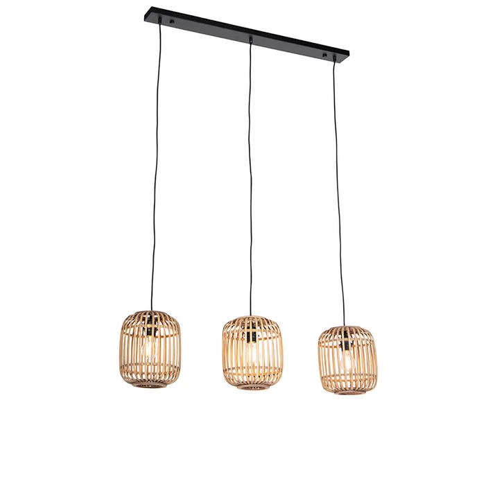 Suspension en rotin rustique 3 lumières - Manille