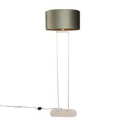 Gulvlampe-beige-med-grøn-oval-skærm-og-guldinteriør-50-cm---Thijmen