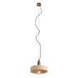 Japandi-hanglamp-walnoot-hout-met-beige-kap-30cm---Henge