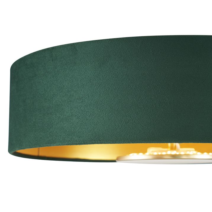 Moderna plafonska lampa zeleni somot uklj. LED sa 3-stepenim zatamnjivanjem - Bredow
