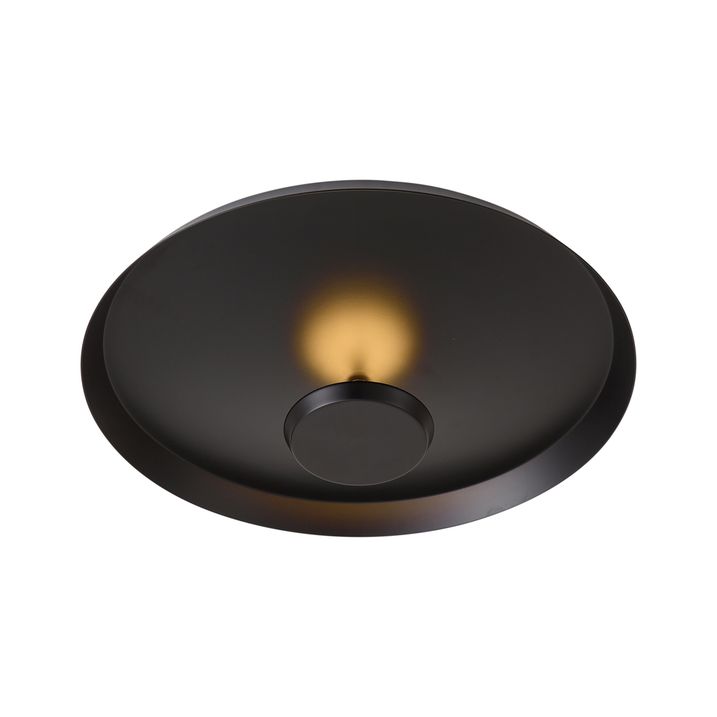 Nowoczesna lampa sufitowa matowa czarna z LED z 3-stopniową regulacją ściemniania - Sombra