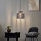 Suspension rétro noire avec abat-jour taupe - Felt