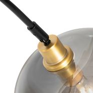 Lampa-u-obliku-luka-crna-sa-zlatnim-i-dimnim-staklom---Zuzanna