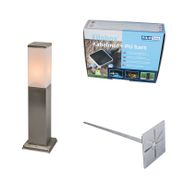Utendørslampe-stål-45-cm-IP44---Malios-med-jordspyd-og-kabelgjennomføring
