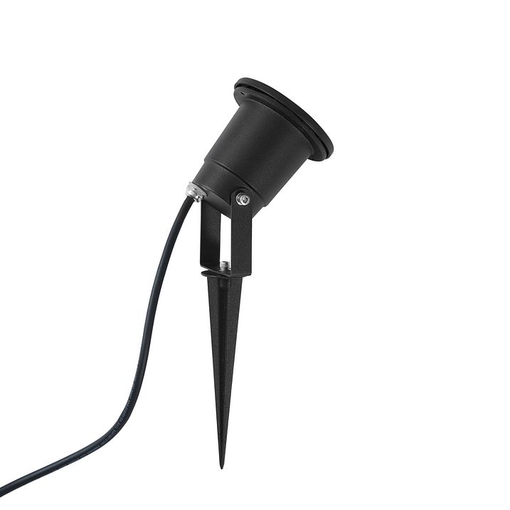Moderner Gartenstrahler schwarz inkl. LED verstellbar mit Kabel und Stecker 250cm IP65 - Basic