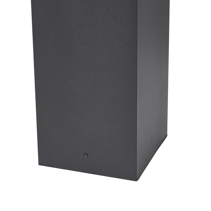 Moderna spoljna podna lampa crna 80cm sa utičnicom IP44 - Charlois