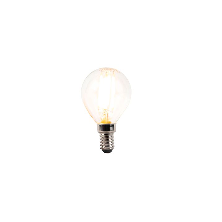 Set 4 E14 zatemnljivih LED žarnic P45 prozorna 3W 250lm 2700K