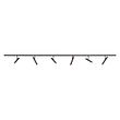 Modern-Track-Lighting-System-Black-with-6-Dark-Bronze-Spotlights-1-Phase---Slimline-Avery