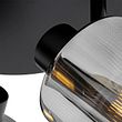 Faretto-da-soffitto-smart-nero-con-vetro-fumé-rotondo-orientabile-incl.-3-Wifi-A60---Laura