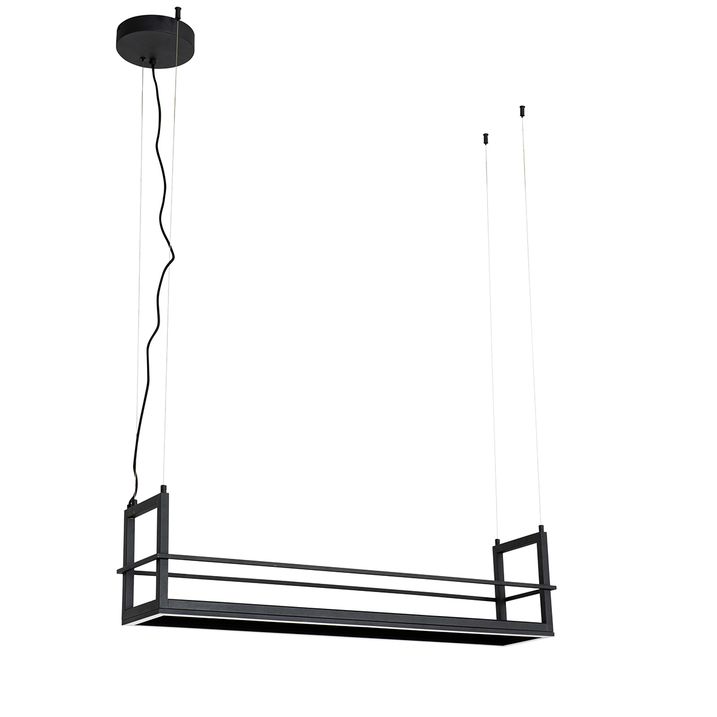 Hänglampa svart med hyllplan inkl LED 3-stegs dimbar - Cage Rack