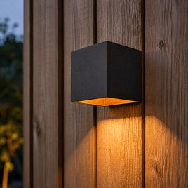 Udendørs væglampe sort inkl. LED IP65 Solar - Charlene