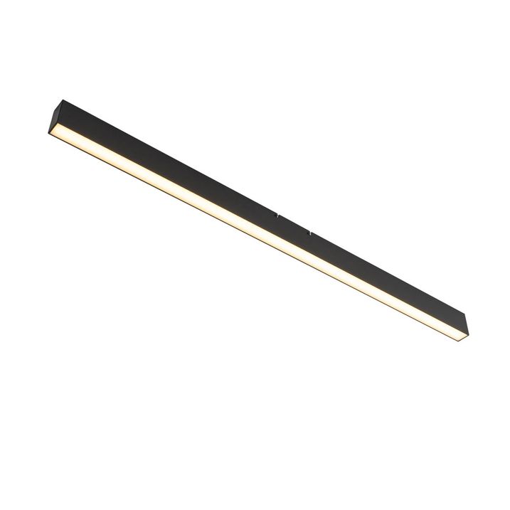 Plafonieră neagră incl. LED cu 3 trepte de intensitate reglabilă 2700-4000K cu comutator DIP - Keane