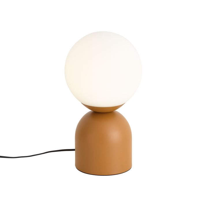 Lampe de table style hôtel chic orange avec verre opale - Pallon Trend