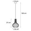 Lampă-suspendată-de-design-neagră---Wire-Bake