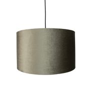 Hanglamp-zwart-met-stekker-en-groene-kap-met-gouden-binnenkant-35cm---Cavalux
