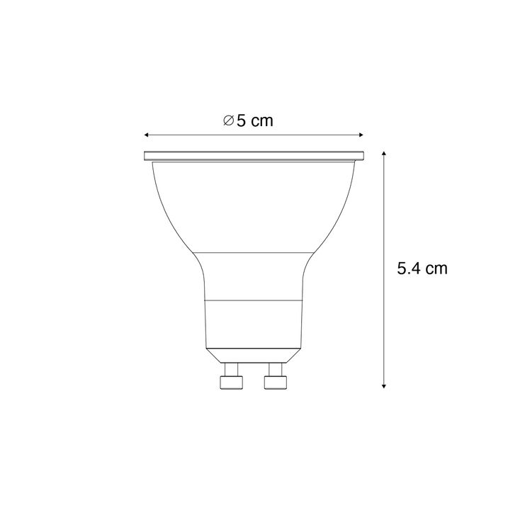 GU10 50mm dimbar LED-lampa klar 2,5W 450 lm 4000K