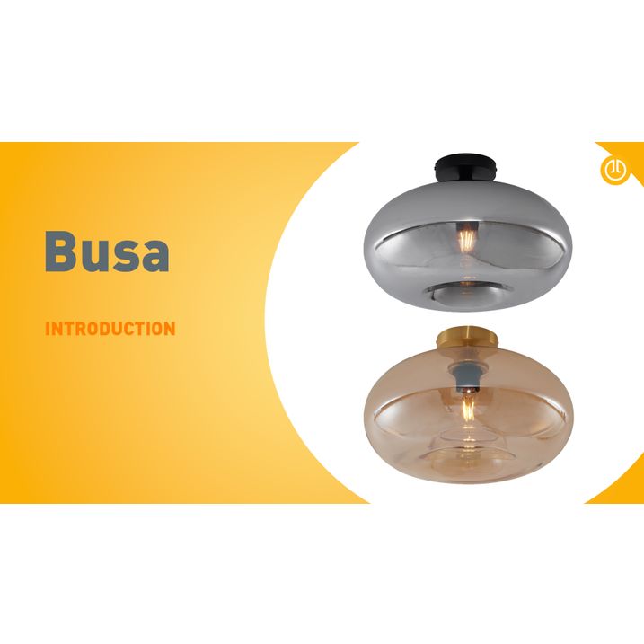Art Deco laelamp must suitsuklaasiga 40 cm - Busa