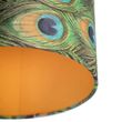Stropní-lampa-s sametovým-stínítkem-s pavoučími-pery-zlatá-25-cm---Combi-černá