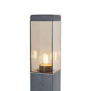 Spoljna-lampa-tamno-sive-boje-sa-dimnim-staklom-80cm-IP44-sa-utičnicom-i-senzorom-pokreta---Malios
