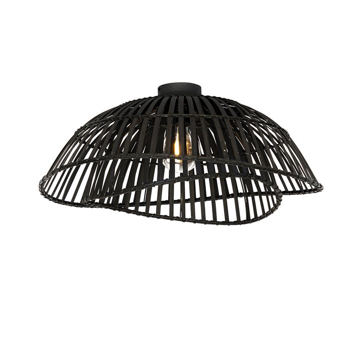 Plafoniera orientala din bambus negru 62 cm - Pua