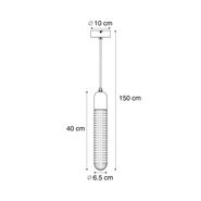 Lampada-a-sospensione-Art-Déco-cromo-con-vetro-a-coste-IP44---Walcott