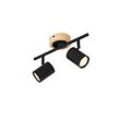 Faretto-moderno-nero-con-legno-inclinabile-2-luci---Jeana