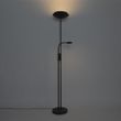 Lampada-da-terra-nera-con-LED-e-dimmer-con-luce-di-lettura---Fez