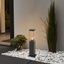 Moderne-buitenlamp-paal-donkergrijs-met-smoke-45-cm---Malios