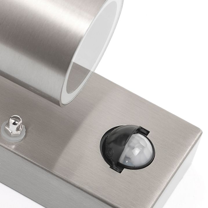 Buitenwandlamp staal IP44 met bewegingssensor - Solo