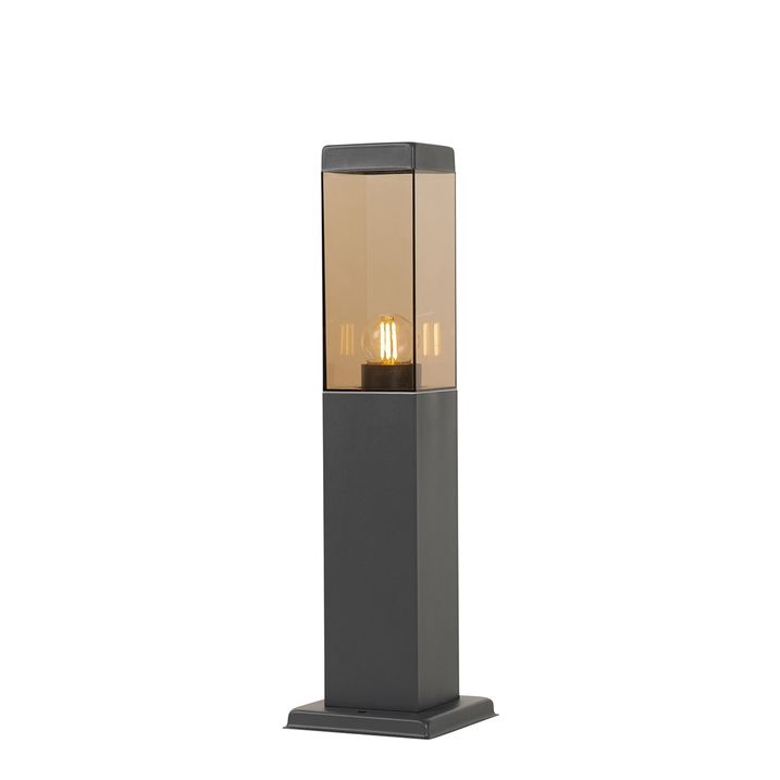 Slimme buitenpaallamp donkergrijs met smoke 45 cm incl. WiFi P45 - Malios