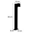 Akıllı-Dış-Mekan-Pas-Rengi-Kahverengi-65-cm-IP44-WiFi-GU10-Dahil-Zemin-Lambası---Baleno