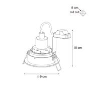 Set-of-6-Modern-Recessed-Spotlights-Beige-GU10-50mm-Rotatable-and-Tiltable---Chuck