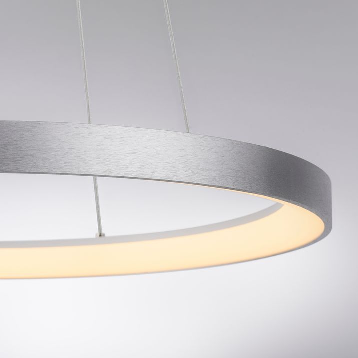 Candeeiro suspenso de design em alumínio com LED regulável Easylift - Hoop
